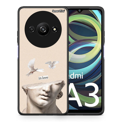 Θήκη Xiaomi Redmi A3 In Love από τη Smartfits με σχέδιο στο πίσω μέρος και μαύρο περίβλημα | Xiaomi Redmi A3 In Love case with colorful back and black bezels