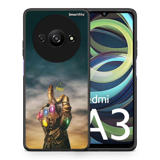 Θήκη Xiaomi Redmi A3 Infinity Snap από τη Smartfits με σχέδιο στο πίσω μέρος και μαύρο περίβλημα | Xiaomi Redmi A3 Infinity Snap case with colorful back and black bezels