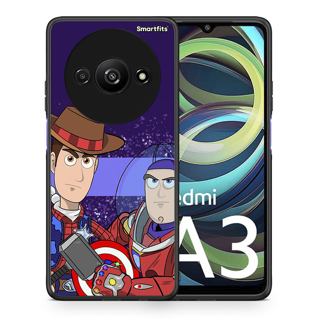 Θήκη Xiaomi Redmi A3 Infinity Story από τη Smartfits με σχέδιο στο πίσω μέρος και μαύρο περίβλημα | Xiaomi Redmi A3 Infinity Story case with colorful back and black bezels