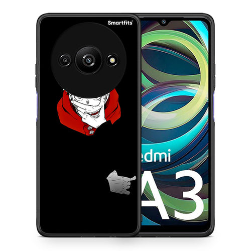 Θήκη Xiaomi Redmi A3 Itadori Anime από τη Smartfits με σχέδιο στο πίσω μέρος και μαύρο περίβλημα | Xiaomi Redmi A3 Itadori Anime case with colorful back and black bezels