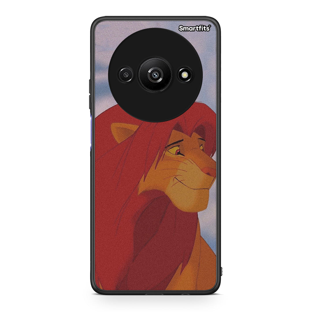 Xiaomi Redmi A3 Lion Love 1 Θήκη Αγίου Βαλεντίνου από τη Smartfits με σχέδιο στο πίσω μέρος και μαύρο περίβλημα | Smartphone case with colorful back and black bezels by Smartfits