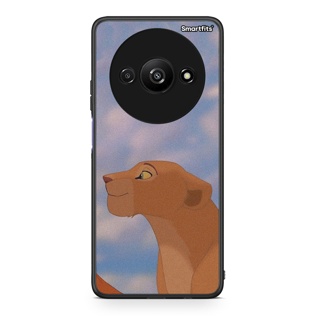 Xiaomi Redmi A3 Lion Love 2 Θήκη Αγίου Βαλεντίνου από τη Smartfits με σχέδιο στο πίσω μέρος και μαύρο περίβλημα | Smartphone case with colorful back and black bezels by Smartfits