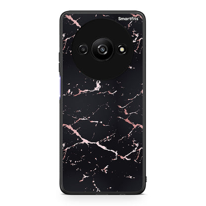 4 - Xiaomi Redmi A3 Black Rosegold Marble case, cover, bumper