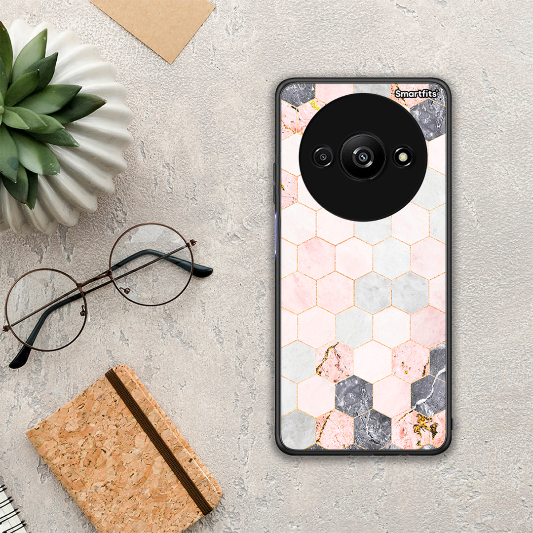 Marble Hexagon Pink - Xiaomi Redmi A3 θήκη