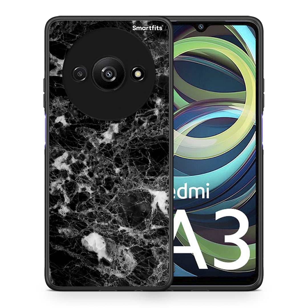 Θήκη Xiaomi Redmi A3 Male Marble από τη Smartfits με σχέδιο στο πίσω μέρος και μαύρο περίβλημα | Xiaomi Redmi A3 Male Marble case with colorful back and black bezels
