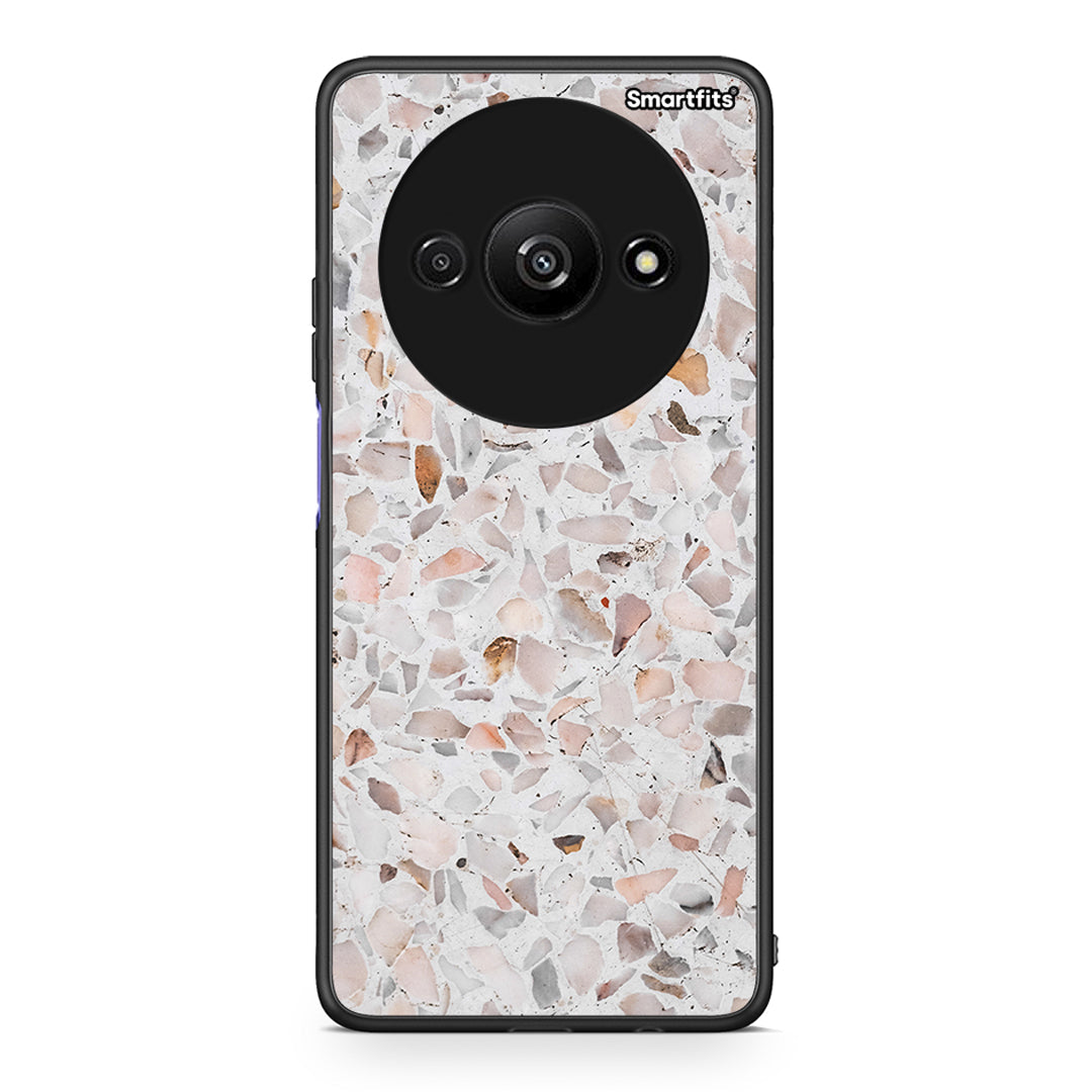 Xiaomi Redmi A3 Marble Terrazzo θήκη από τη Smartfits με σχέδιο στο πίσω μέρος και μαύρο περίβλημα | Smartphone case with colorful back and black bezels by Smartfits