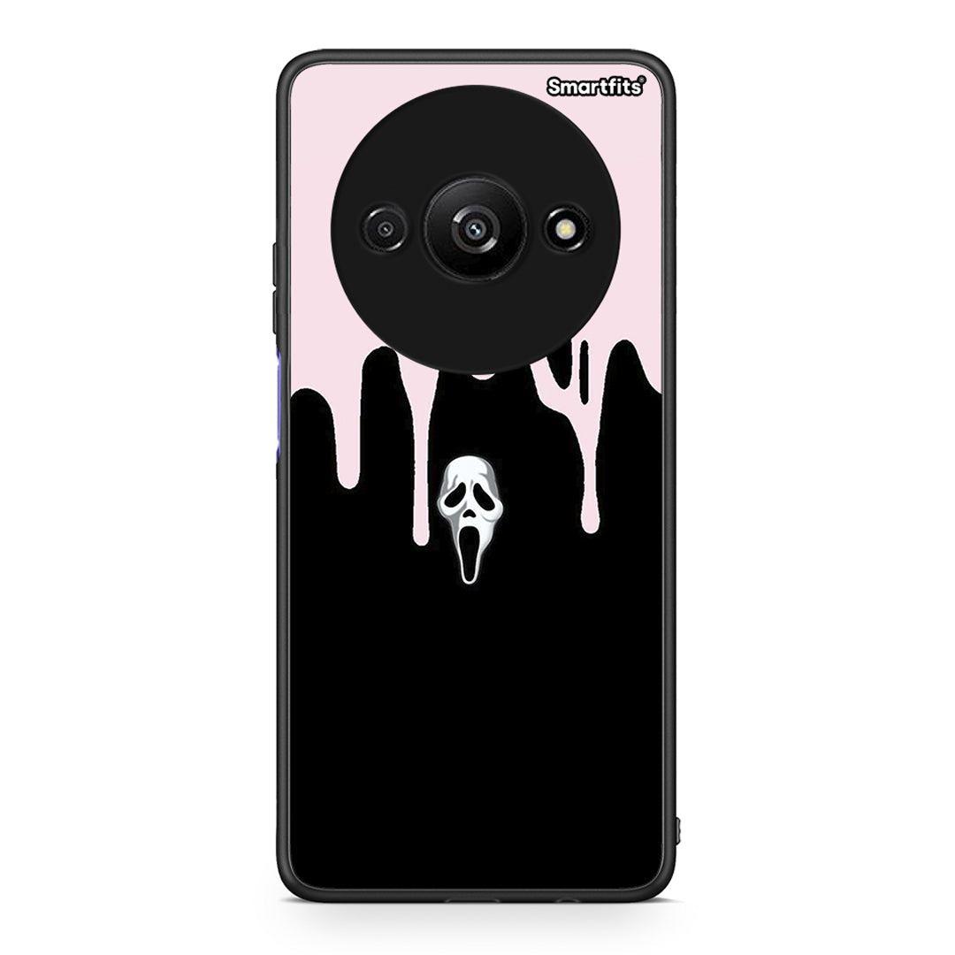 Xiaomi Redmi A3 Melting Halloween Mask Θήκη από τη Smartfits με σχέδιο στο πίσω μέρος και μαύρο περίβλημα | Smartphone case with colorful back and black bezels by Smartfits