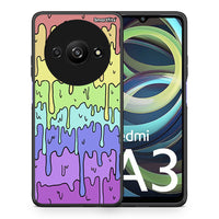 Thumbnail for Θήκη Xiaomi Redmi A3 Melting Rainbow από τη Smartfits με σχέδιο στο πίσω μέρος και μαύρο περίβλημα | Xiaomi Redmi A3 Melting Rainbow case with colorful back and black bezels