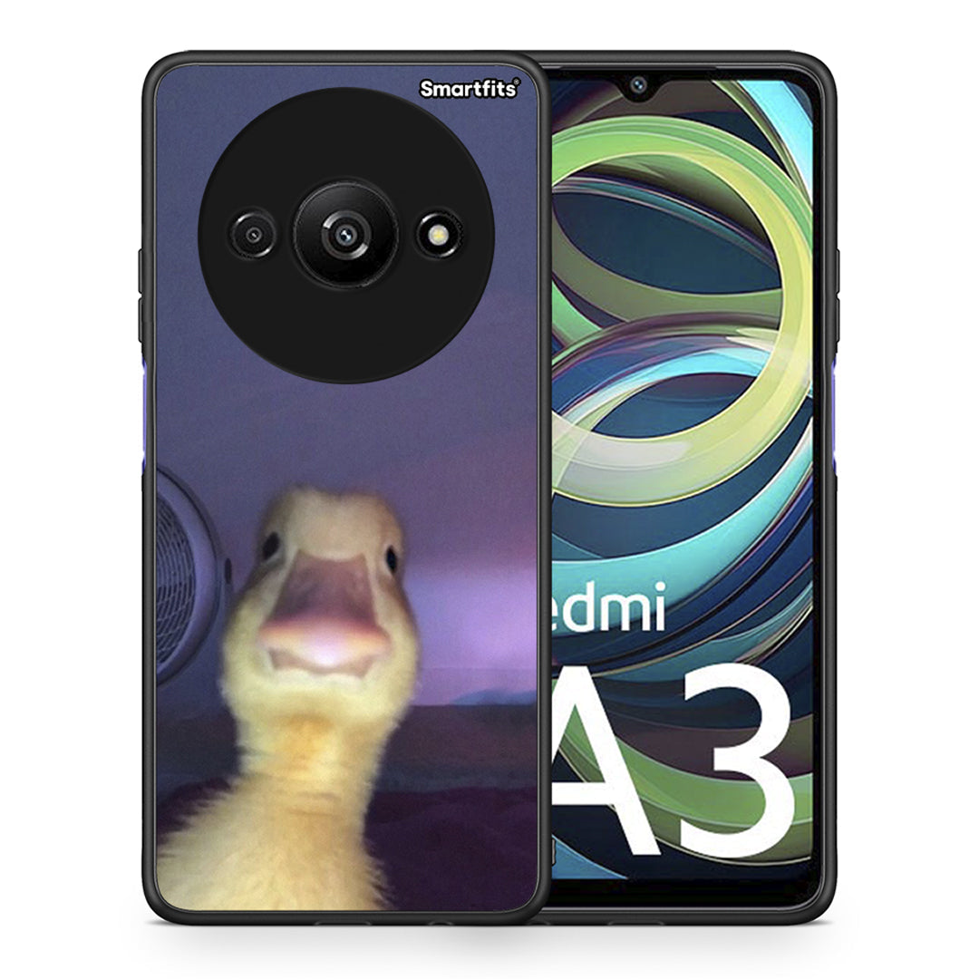 Θήκη Xiaomi Redmi A3 Meme Duck από τη Smartfits με σχέδιο στο πίσω μέρος και μαύρο περίβλημα | Xiaomi Redmi A3 Meme Duck case with colorful back and black bezels