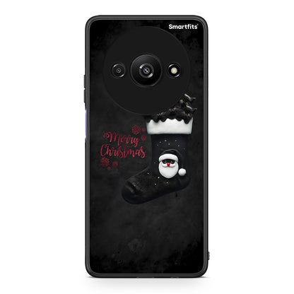 Xiaomi Redmi A3 Merry Cat Christmas θήκη από τη Smartfits με σχέδιο στο πίσω μέρος και μαύρο περίβλημα | Smartphone case with colorful back and black bezels by Smartfits