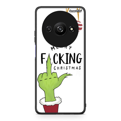 Xiaomi Redmi A3 Merry F Xmas θήκη από τη Smartfits με σχέδιο στο πίσω μέρος και μαύρο περίβλημα | Smartphone case with colorful back and black bezels by Smartfits