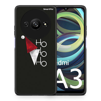 Θήκη Xiaomi Redmi A3 Minimal Christmas από τη Smartfits με σχέδιο στο πίσω μέρος και μαύρο περίβλημα | Xiaomi Redmi A3 Minimal Christmas case with colorful back and black bezels