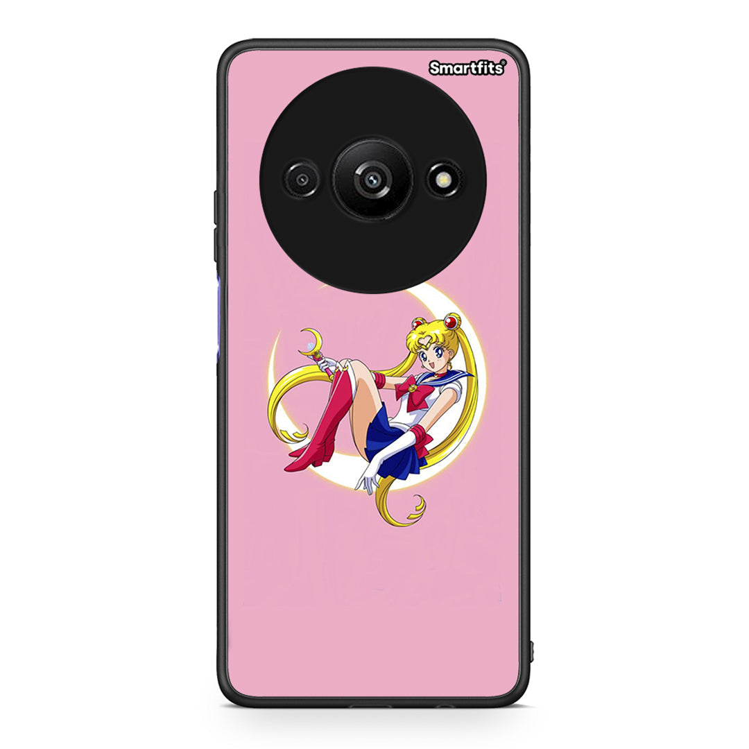 Xiaomi Redmi A3 Moon Girl θήκη από τη Smartfits με σχέδιο στο πίσω μέρος και μαύρο περίβλημα | Smartphone case with colorful back and black bezels by Smartfits