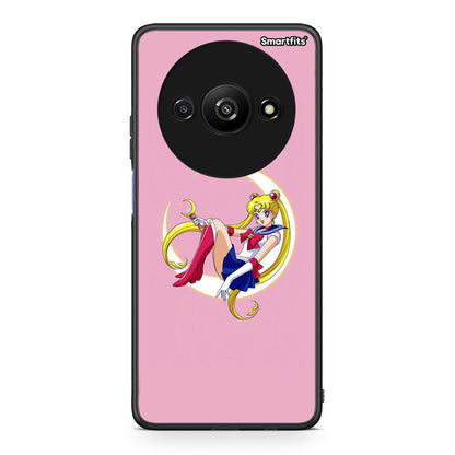 Xiaomi Redmi A3 Moon Girl θήκη από τη Smartfits με σχέδιο στο πίσω μέρος και μαύρο περίβλημα | Smartphone case with colorful back and black bezels by Smartfits
