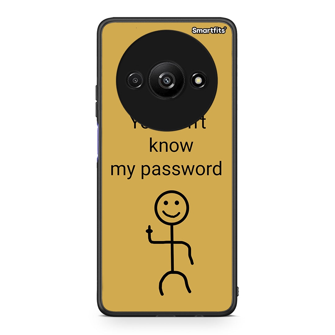 Xiaomi Redmi A3 My Password Θήκη από τη Smartfits με σχέδιο στο πίσω μέρος και μαύρο περίβλημα | Smartphone case with colorful back and black bezels by Smartfits