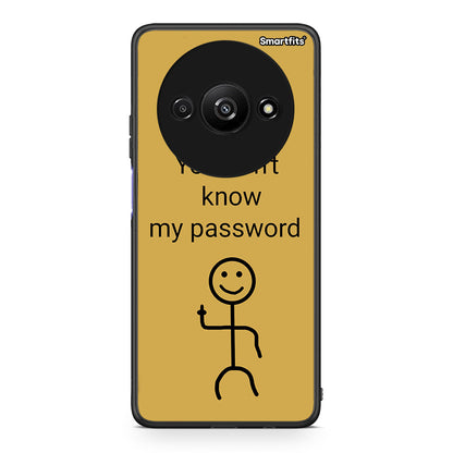 Xiaomi Redmi A3 My Password Θήκη από τη Smartfits με σχέδιο στο πίσω μέρος και μαύρο περίβλημα | Smartphone case with colorful back and black bezels by Smartfits