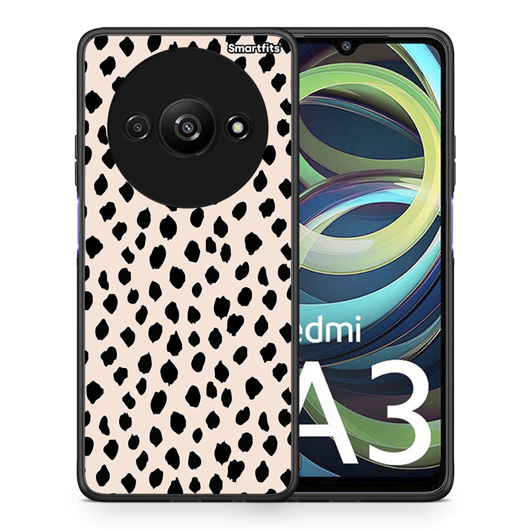 Θήκη Xiaomi Redmi A3 New Polka Dots από τη Smartfits με σχέδιο στο πίσω μέρος και μαύρο περίβλημα | Xiaomi Redmi A3 New Polka Dots case with colorful back and black bezels