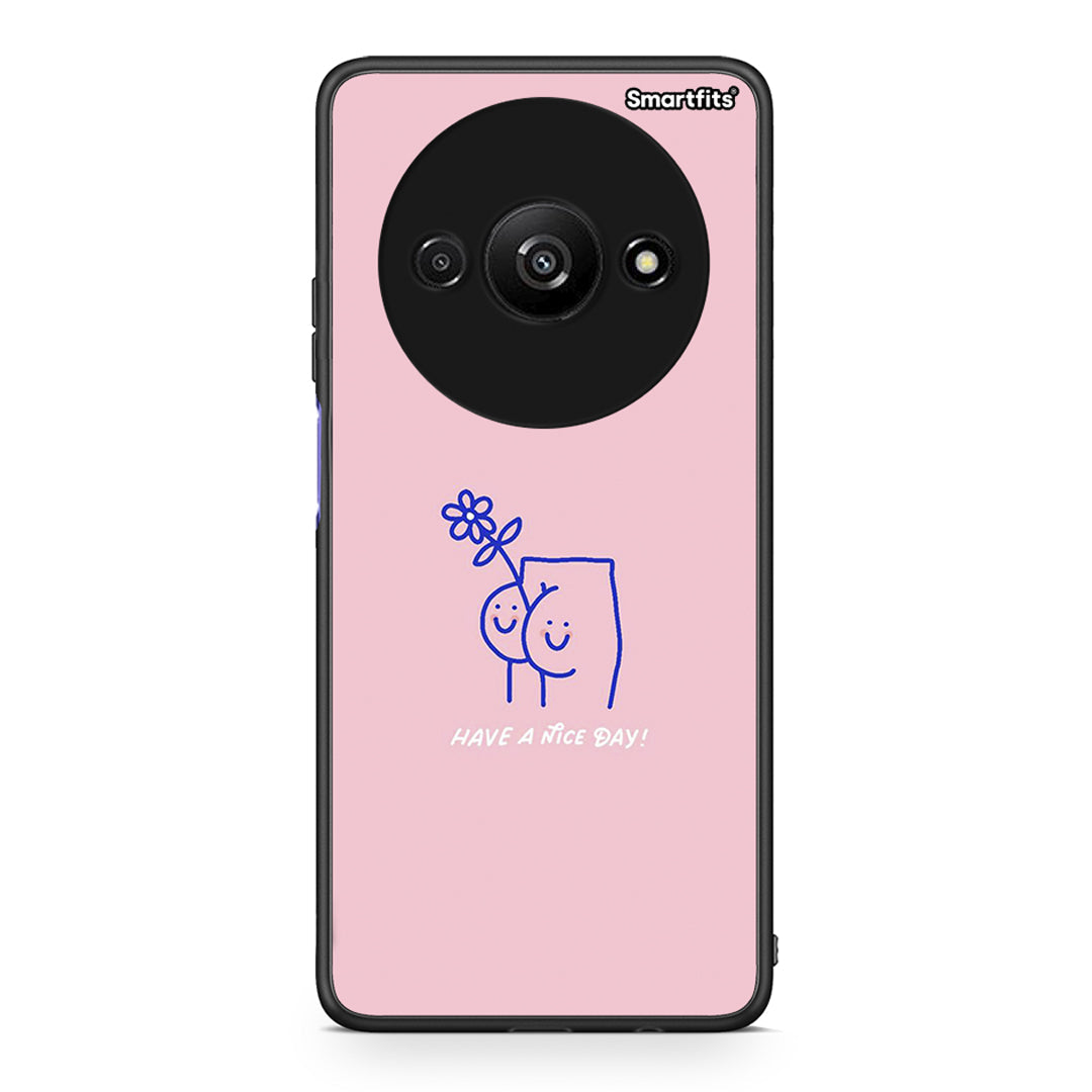 Xiaomi Redmi A3 Nice Day θήκη από τη Smartfits με σχέδιο στο πίσω μέρος και μαύρο περίβλημα | Smartphone case with colorful back and black bezels by Smartfits