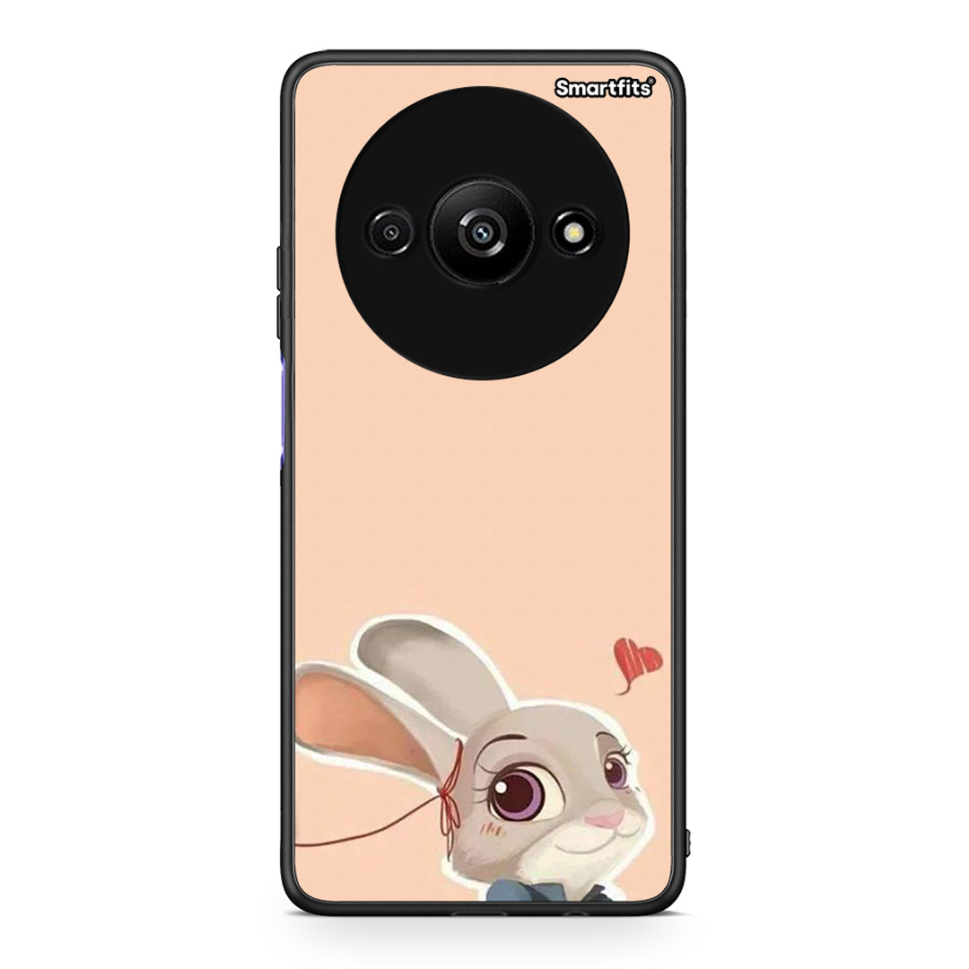Xiaomi Redmi A3 Nick Wilde And Judy Hopps Love 2 θήκη από τη Smartfits με σχέδιο στο πίσω μέρος και μαύρο περίβλημα | Smartphone case with colorful back and black bezels by Smartfits