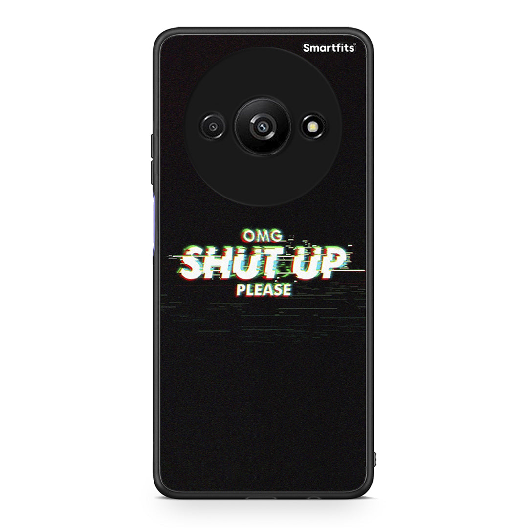 Xiaomi Redmi A3 OMG ShutUp θήκη από τη Smartfits με σχέδιο στο πίσω μέρος και μαύρο περίβλημα | Smartphone case with colorful back and black bezels by Smartfits
