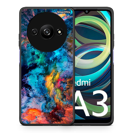 Θήκη Xiaomi Redmi A3 Crayola Paint από τη Smartfits με σχέδιο στο πίσω μέρος και μαύρο περίβλημα | Xiaomi Redmi A3 Crayola Paint case with colorful back and black bezels