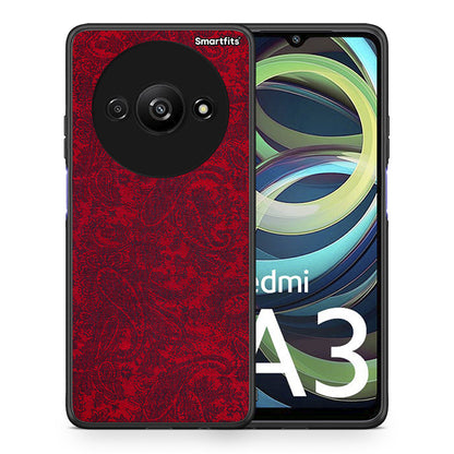Θήκη Xiaomi Redmi A3 Paisley Cashmere από τη Smartfits με σχέδιο στο πίσω μέρος και μαύρο περίβλημα | Xiaomi Redmi A3 Paisley Cashmere case with colorful back and black bezels