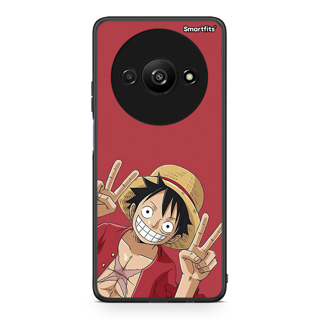 Xiaomi Redmi A3 Pirate Luffy Θήκη από τη Smartfits με σχέδιο στο πίσω μέρος και μαύρο περίβλημα | Smartphone case with colorful back and black bezels by Smartfits