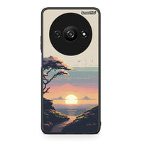 Thumbnail for Xiaomi Redmi A3 Pixel Sunset Θήκη από τη Smartfits με σχέδιο στο πίσω μέρος και μαύρο περίβλημα | Smartphone case with colorful back and black bezels by Smartfits