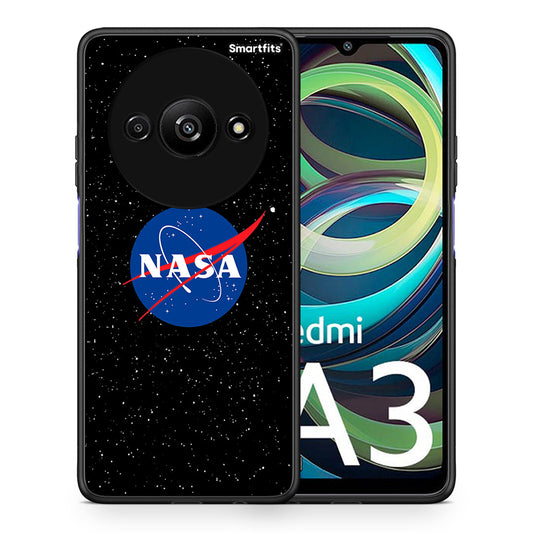 Θήκη Xiaomi Redmi A3 NASA PopArt από τη Smartfits με σχέδιο στο πίσω μέρος και μαύρο περίβλημα | Xiaomi Redmi A3 NASA PopArt case with colorful back and black bezels