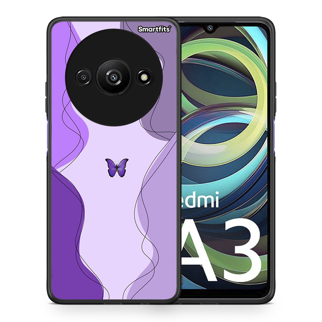 Purple Mariposa - Xiaomi Redmi A3 θήκη