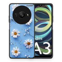 Thumbnail for Θήκη Xiaomi Redmi A3 Real Daisies από τη Smartfits με σχέδιο στο πίσω μέρος και μαύρο περίβλημα | Xiaomi Redmi A3 Real Daisies case with colorful back and black bezels