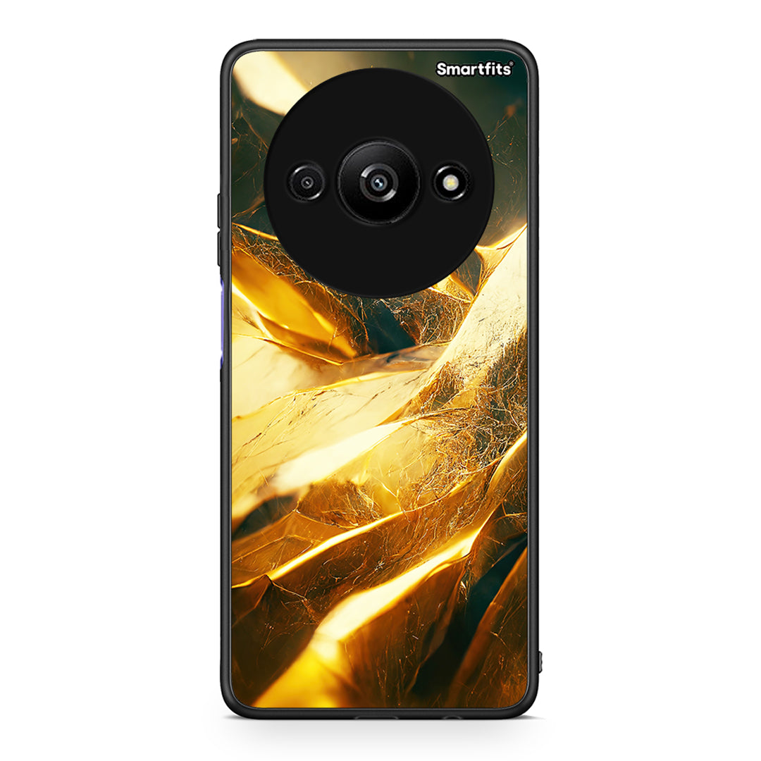 Xiaomi Redmi A3 Real Gold θήκη από τη Smartfits με σχέδιο στο πίσω μέρος και μαύρο περίβλημα | Smartphone case with colorful back and black bezels by Smartfits