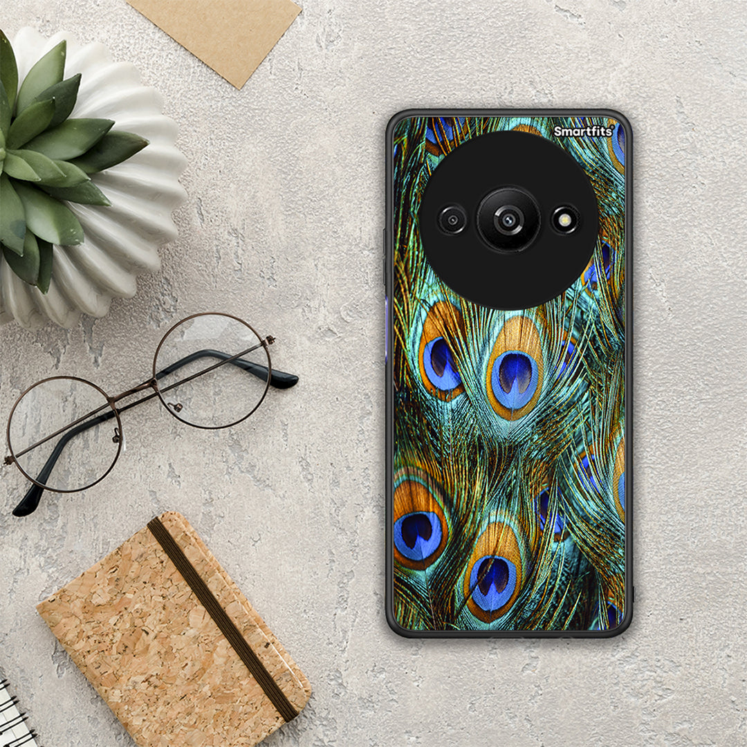 Real Peacock Feathers - Xiaomi Redmi A3 θήκη