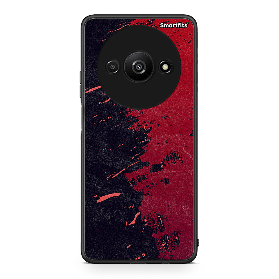Xiaomi Redmi A3 Red Paint Θήκη Αγίου Βαλεντίνου από τη Smartfits με σχέδιο στο πίσω μέρος και μαύρο περίβλημα | Smartphone case with colorful back and black bezels by Smartfits