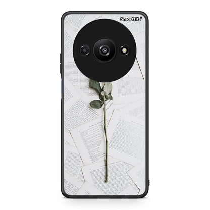 Xiaomi Redmi A3 Red Rose θήκη από τη Smartfits με σχέδιο στο πίσω μέρος και μαύρο περίβλημα | Smartphone case with colorful back and black bezels by Smartfits