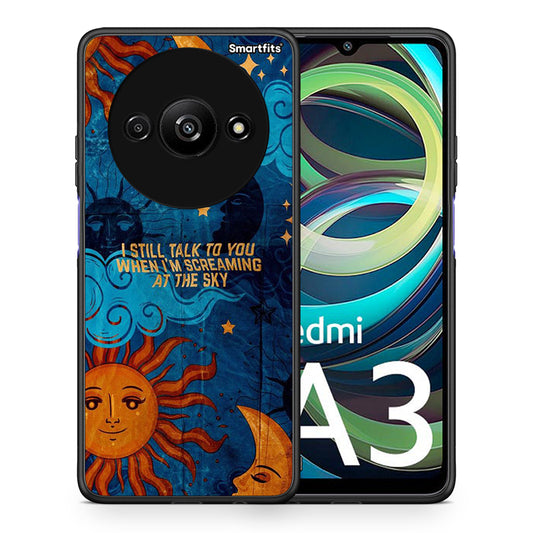 Θήκη Xiaomi Redmi A3 Screaming Sky από τη Smartfits με σχέδιο στο πίσω μέρος και μαύρο περίβλημα | Xiaomi Redmi A3 Screaming Sky case with colorful back and black bezels