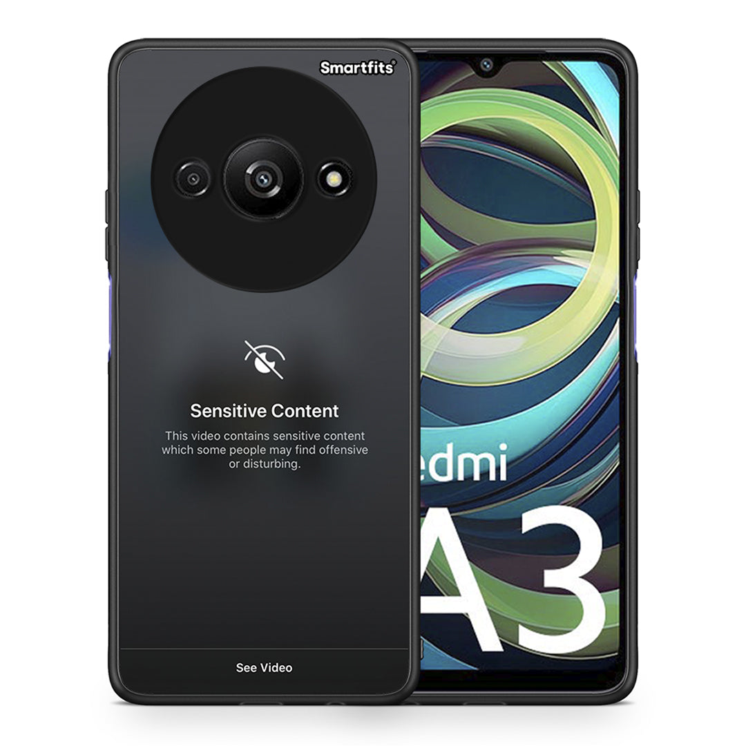 Θήκη Xiaomi Redmi A3 Sensitive Content από τη Smartfits με σχέδιο στο πίσω μέρος και μαύρο περίβλημα | Xiaomi Redmi A3 Sensitive Content case with colorful back and black bezels