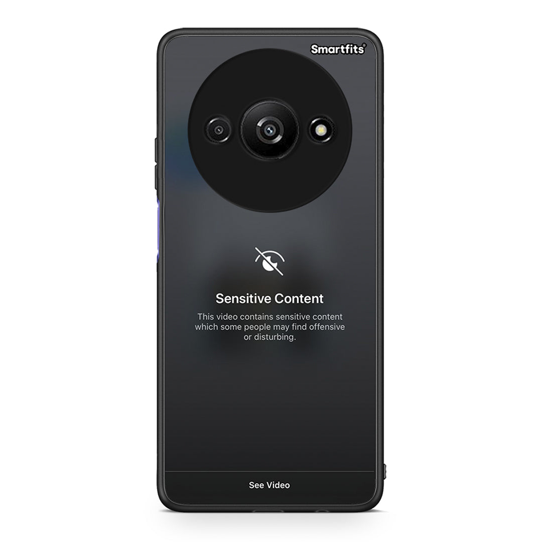 Xiaomi Redmi A3 Sensitive Content θήκη από τη Smartfits με σχέδιο στο πίσω μέρος και μαύρο περίβλημα | Smartphone case with colorful back and black bezels by Smartfits