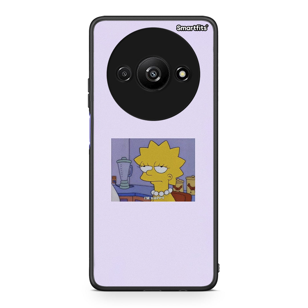 Xiaomi Redmi A3 So Happy θήκη από τη Smartfits με σχέδιο στο πίσω μέρος και μαύρο περίβλημα | Smartphone case with colorful back and black bezels by Smartfits