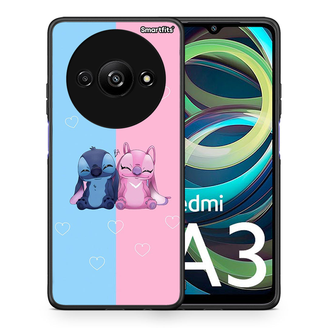 Θήκη Xiaomi Redmi A3 Stitch And Angel από τη Smartfits με σχέδιο στο πίσω μέρος και μαύρο περίβλημα | Xiaomi Redmi A3 Stitch And Angel case with colorful back and black bezels