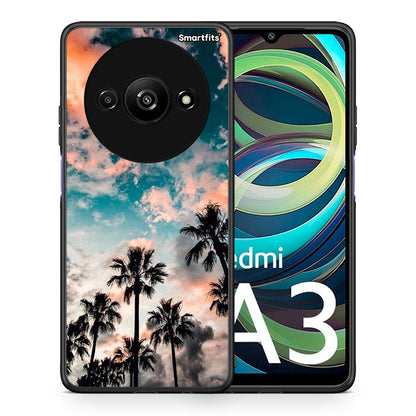 Θήκη Xiaomi Redmi A3 Sky Summer από τη Smartfits με σχέδιο στο πίσω μέρος και μαύρο περίβλημα | Xiaomi Redmi A3 Sky Summer case with colorful back and black bezels