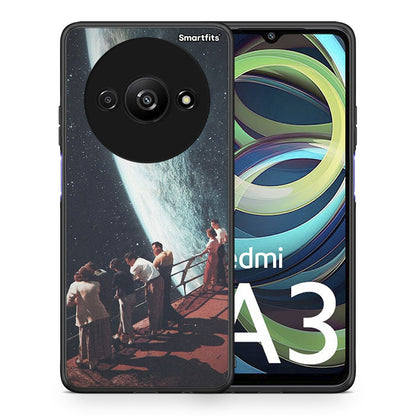 Θήκη Xiaomi Redmi A3 Surreal View από τη Smartfits με σχέδιο στο πίσω μέρος και μαύρο περίβλημα | Xiaomi Redmi A3 Surreal View case with colorful back and black bezels