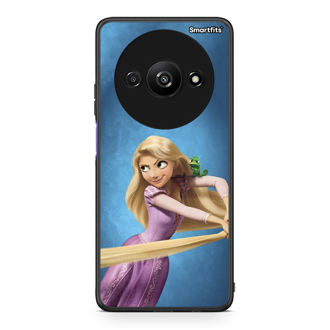 Xiaomi Redmi A3 Tangled 2 Θήκη Αγίου Βαλεντίνου από τη Smartfits με σχέδιο στο πίσω μέρος και μαύρο περίβλημα | Smartphone case with colorful back and black bezels by Smartfits