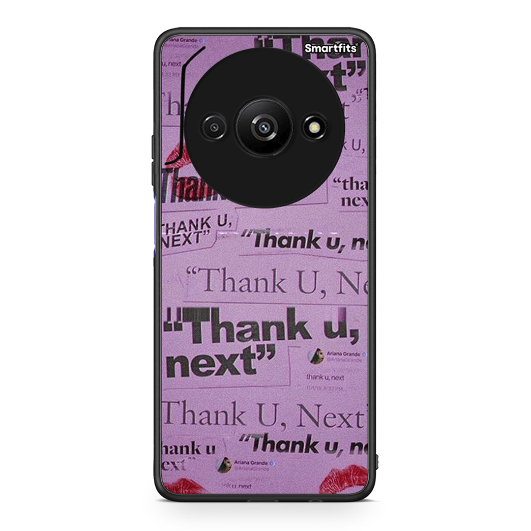 Xiaomi Redmi A3 Thank You Next Θήκη Αγίου Βαλεντίνου από τη Smartfits με σχέδιο στο πίσω μέρος και μαύρο περίβλημα | Smartphone case with colorful back and black bezels by Smartfits