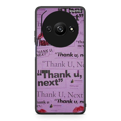 Xiaomi Redmi A3 Thank You Next Θήκη Αγίου Βαλεντίνου από τη Smartfits με σχέδιο στο πίσω μέρος και μαύρο περίβλημα | Smartphone case with colorful back and black bezels by Smartfits