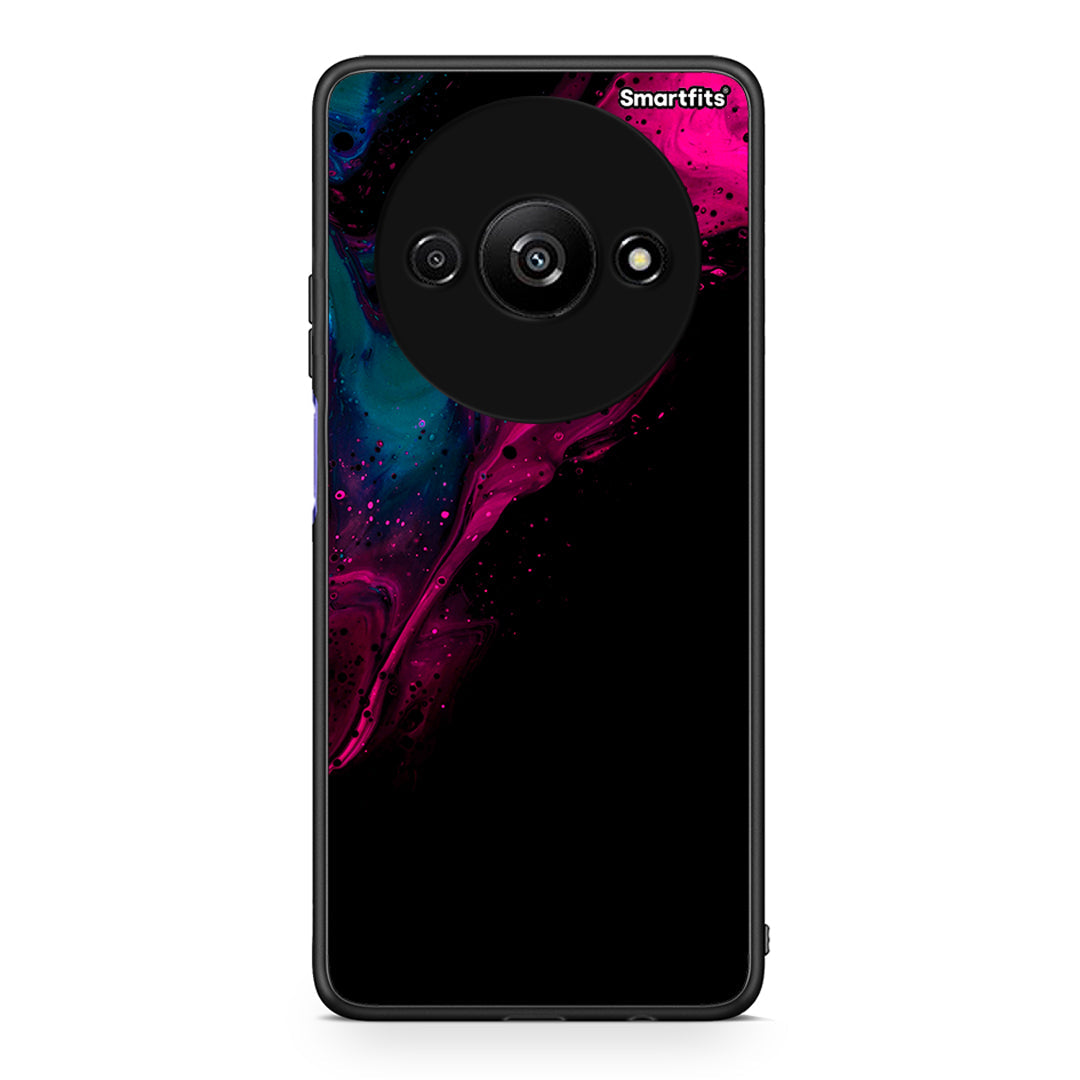 4 - Xiaomi Redmi A3 Pink Black Watercolor case, cover, bumper
