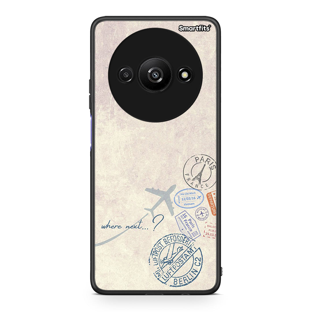 Xiaomi Redmi A3 Where Next Θήκη από τη Smartfits με σχέδιο στο πίσω μέρος και μαύρο περίβλημα | Smartphone case with colorful back and black bezels by Smartfits