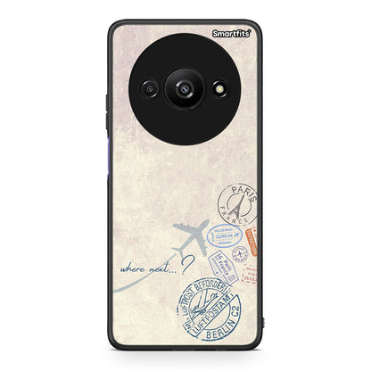 Xiaomi Redmi A3 Where Next Θήκη από τη Smartfits με σχέδιο στο πίσω μέρος και μαύρο περίβλημα | Smartphone case with colorful back and black bezels by Smartfits