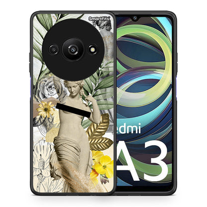 Θήκη Xiaomi Redmi A3 Woman Statue από τη Smartfits με σχέδιο στο πίσω μέρος και μαύρο περίβλημα | Xiaomi Redmi A3 Woman Statue case with colorful back and black bezels