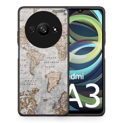 World Map - Xiaomi Redmi A3 θήκη